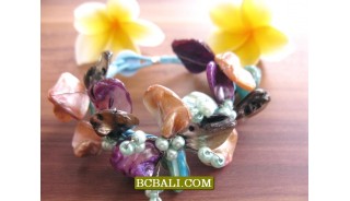 Charm Beads Shells Bracelets Flowers Package